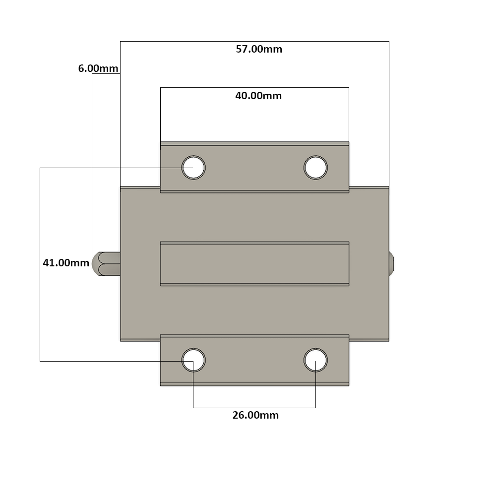 LSD15BK-F1N-N-D-M4 AIRTAC LOW PROFILE RAIL BEARING<br>LSD 15MM SERIES, NORMAL ACCURACY WITH NO PRELOAD (D) STANDARD, TOP MOUNTING FLANGE - NORMAL BODY