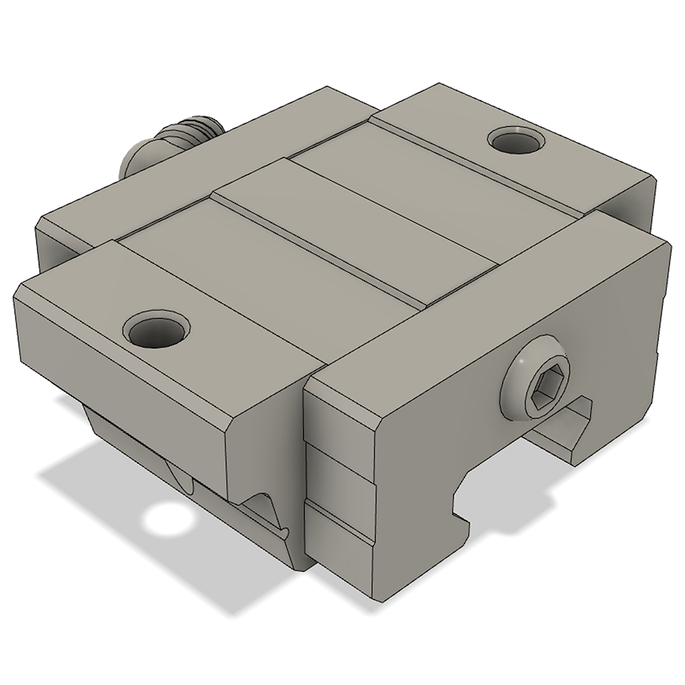 LSD20BK-F1S-N-D-M6 AIRTAC LOW PROFILE RAIL BEARING<br>LSD 20MM SERIES, NORMAL ACCURACY WITH NO PRELOAD (D) STANDARD, TOP MOUNTING FLANGE - SHORT BODY