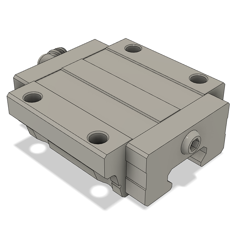 LSD20BK-F2N-H-B-M6 AIRTAC LOW PROFILE RAIL BEARING<br>LSD 20MM SERIES, HIGH ACCURACY WITH LIGHT PRELOAD (B), BOTTOM MOUNTING FLANGE - NORMAL BODY