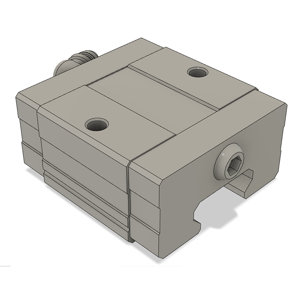 LSD20BK-HS-N-B-M6 AIRTAC LOW PROFILE RAIL BEARING<br>LSD 20MM SERIES, NORMAL ACCURACY WITH LIGHT PRELOAD (B), SQUARE MOUNT - SHORT BODY