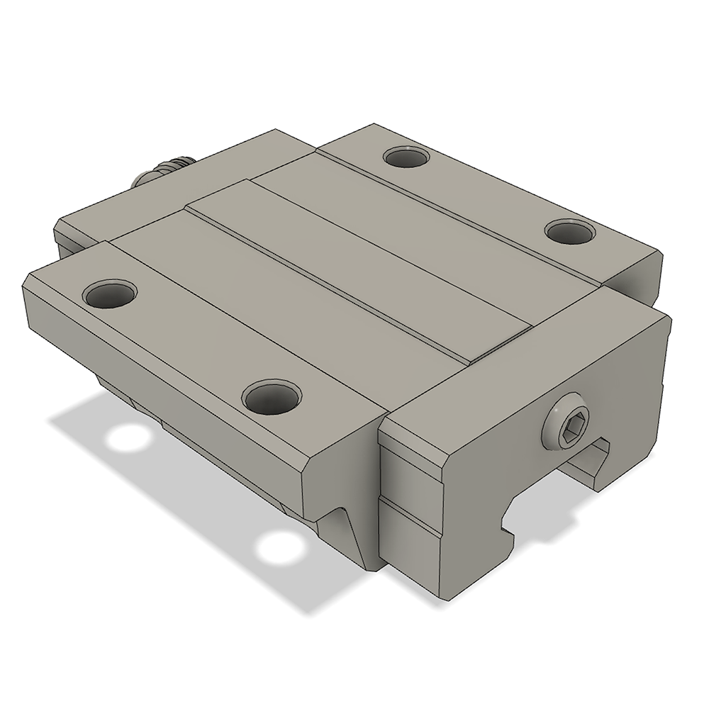 LSD25BK-F2N-N-D-M6 AIRTAC LOW PROFILE RAIL BEARING<br>LSD 25MM SERIES, NORMAL ACCURACY WITH NO PRELOAD (D) STANDARD, BOTTOM MOUNTING FLANGE - NORMAL BODY