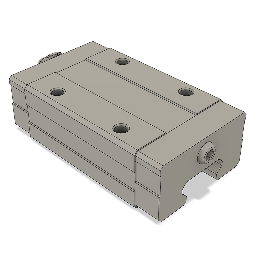 LSD25BK-HN-H-D-M6 AIRTAC LOW PROFILE RAIL BEARING<br>LSD 25MM SERIES, HIGH ACCURACY WITH NO PRELOAD (D) STANDARD, SQUARE MOUNT - NORMAL BODY