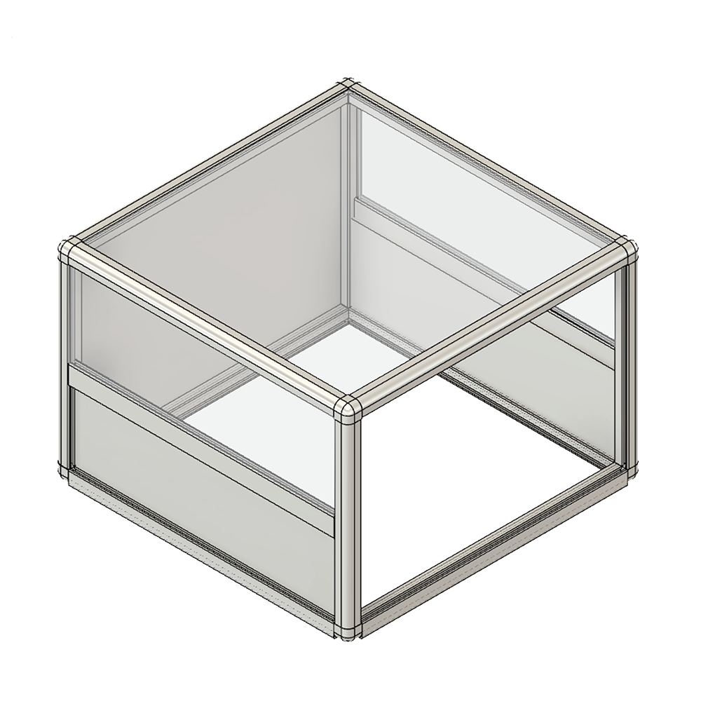 SHROUD ENCLOSURE MODULAR SOLUTION ROUND CORNER SHROUD ENCLOSURE