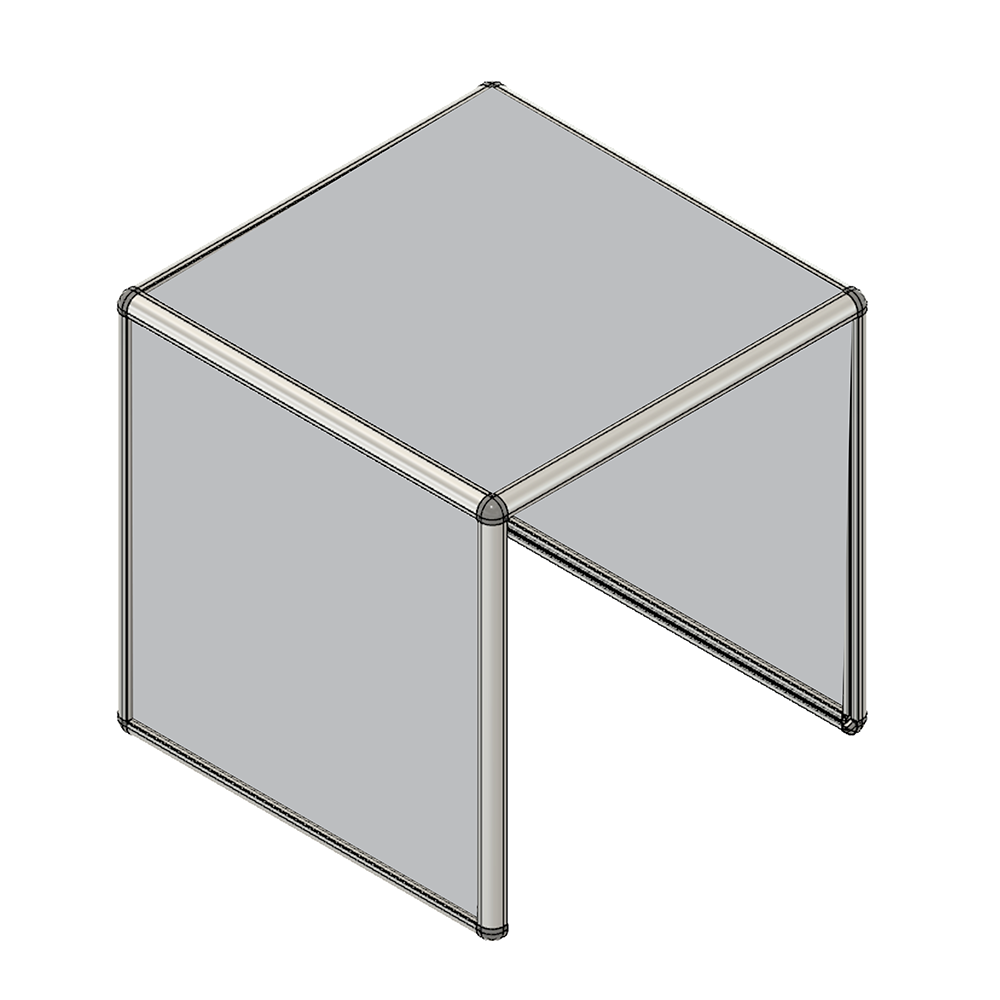 HOOD GRAY MODULAR SOLUTION ROUND CORNER HOOD ENCLOSURE