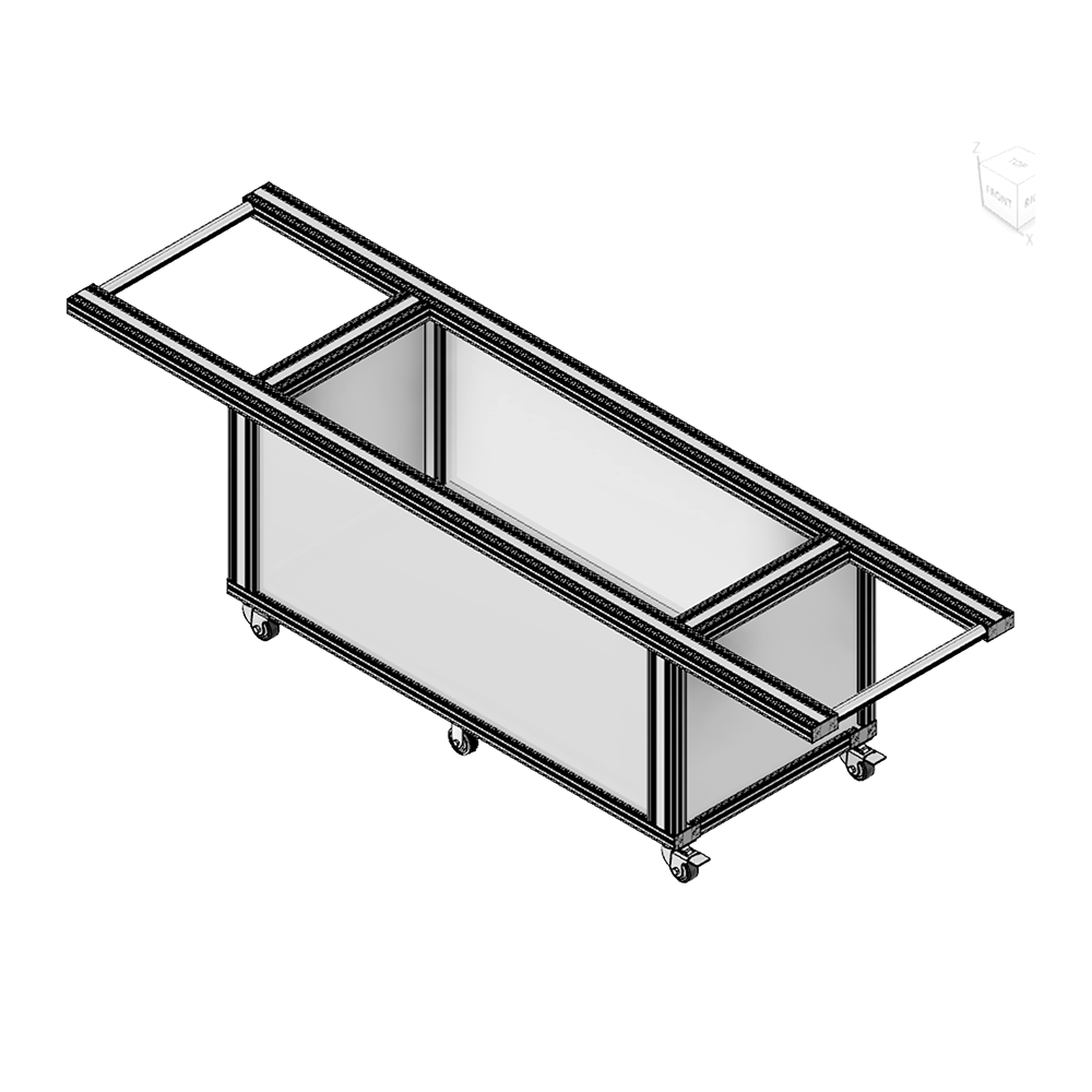 CASTER CART 45X90 MODULAR SOLUTION CASTER CART MADE FROM 45X90 ALUMINUM PROFILE