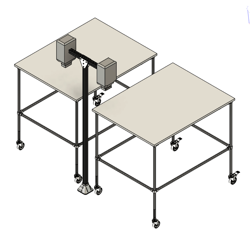 DUAL PUMP POST MODULAR SOLUTION POST FOR HOLDING DUAL SANITIZER PUMPS