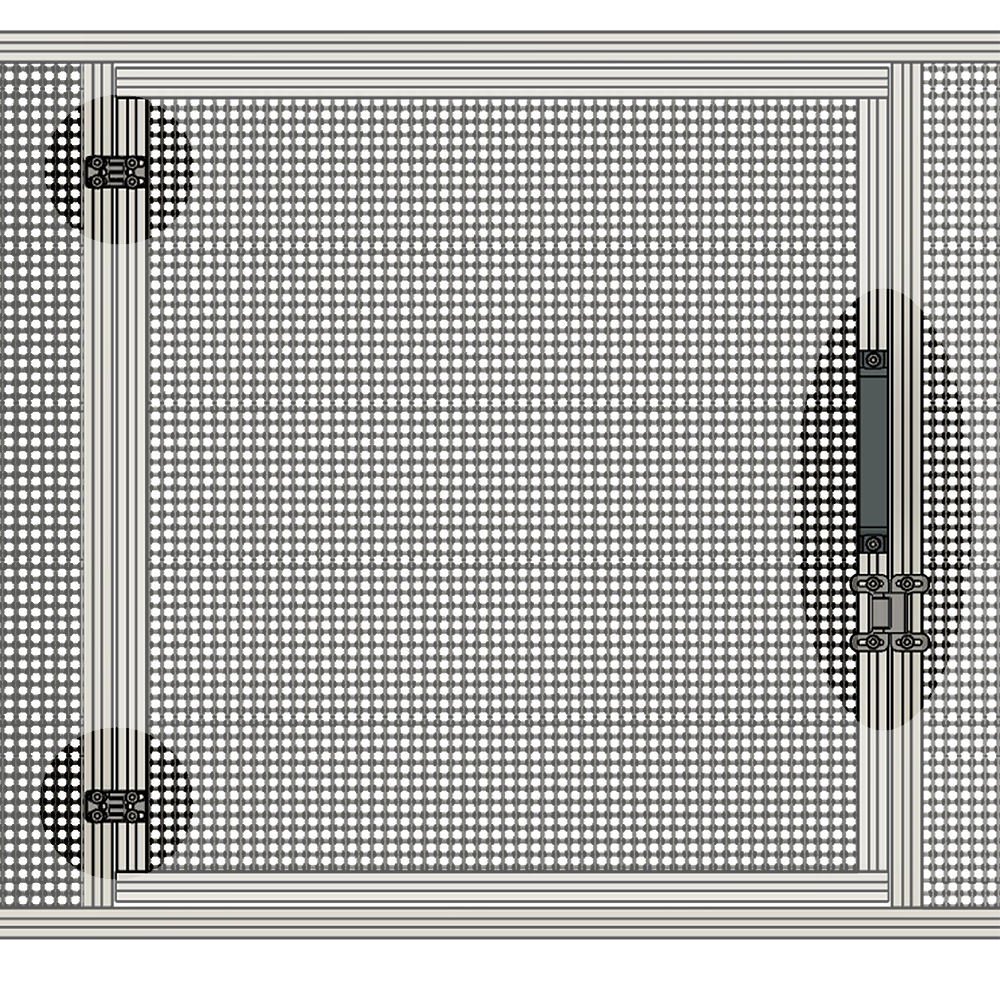 SM MESH LATCHING DOOR MODULAR SOLUTION SMALL MESH SWING DOOR WITH LATCHING HANDLE