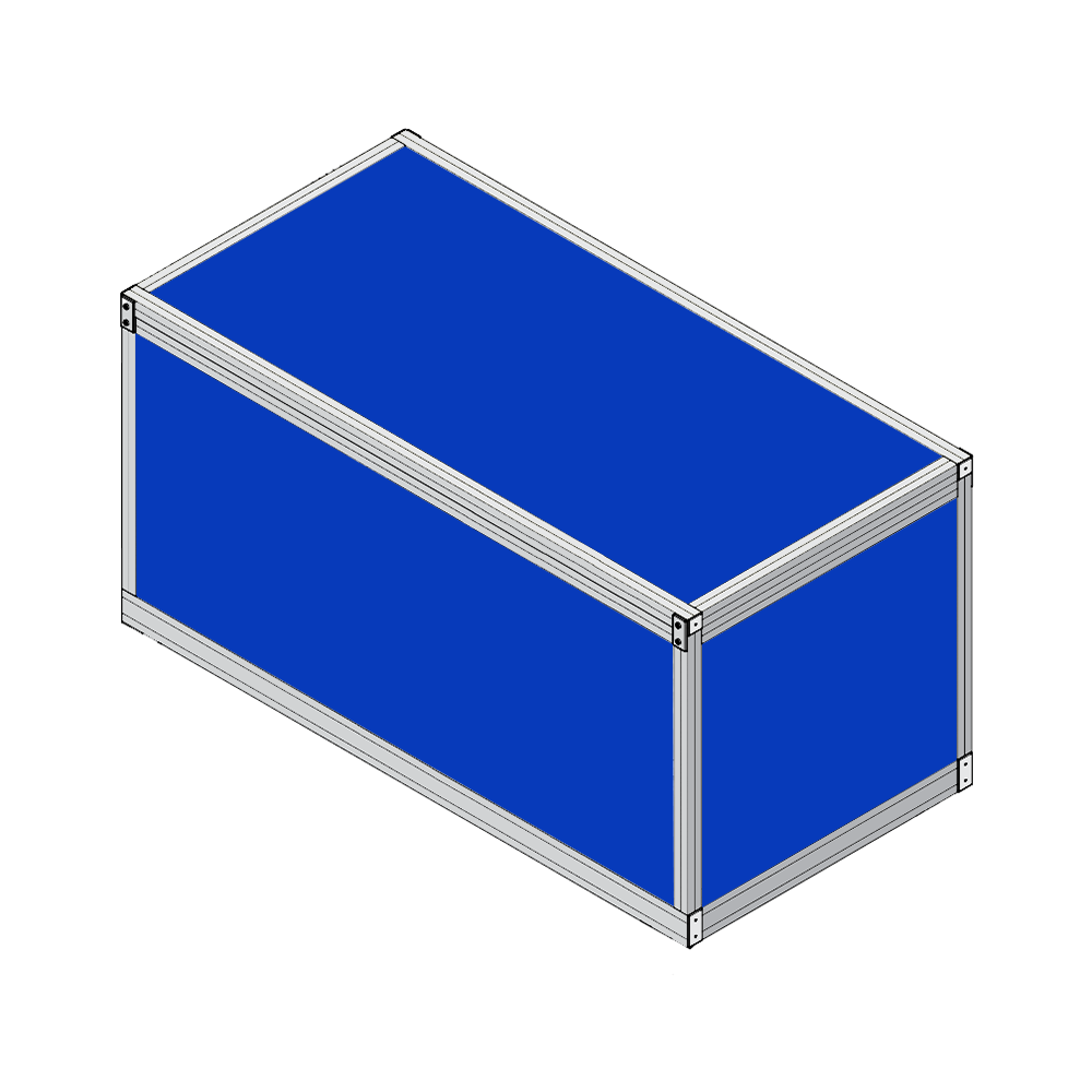 BLUE DISPLAY CASE MODULAR SOLUTION BLUE PANEL DISPLAY CASE