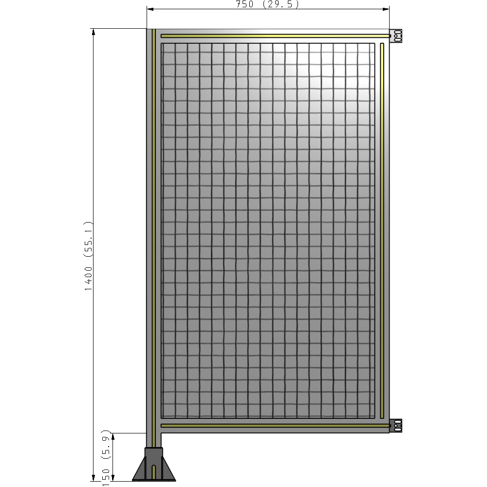 A1-1400-0750-0150-HYMFK GUARDING PANEL 1400MM TALL X 750MM WIDE 1'' MESH