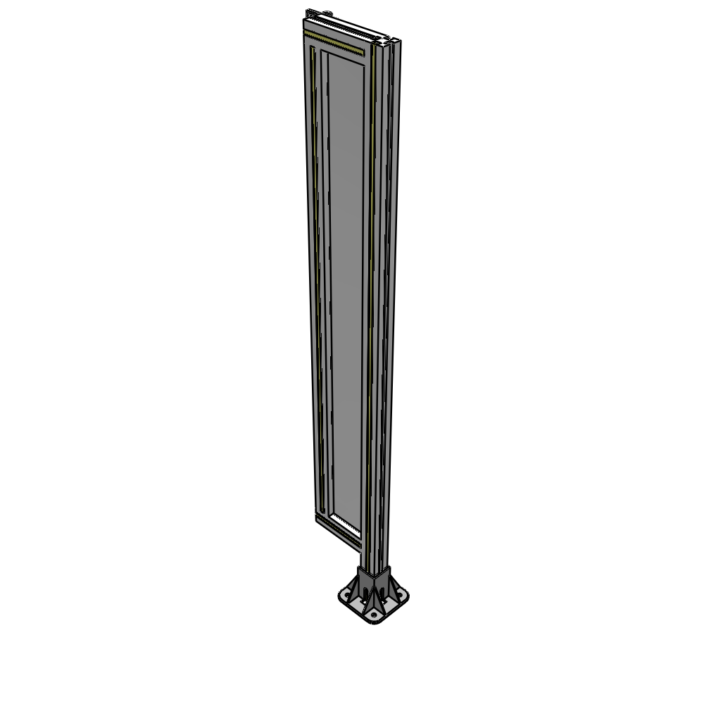 A2-1400-0200-0150-HYPFA GUARDING PANEL 1400MM TALL X 200MM WIDE 1/4'' POLYCARBONATE