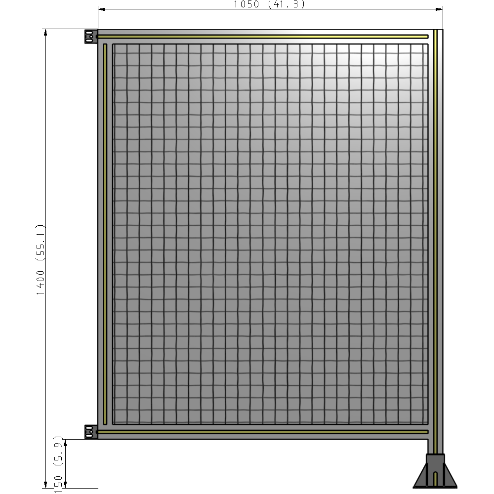 A2-1400-1050-0150-HYMFK GUARDING PANEL 1400MM TALL X 1050MM WIDE 1'' MESH