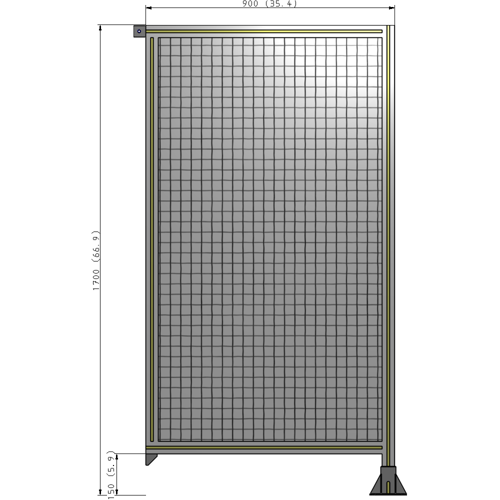 A2-1700-0900-0150-TYMFA GUARDING PANEL 1700MM TALL X 900MM WIDE 1'' MESH