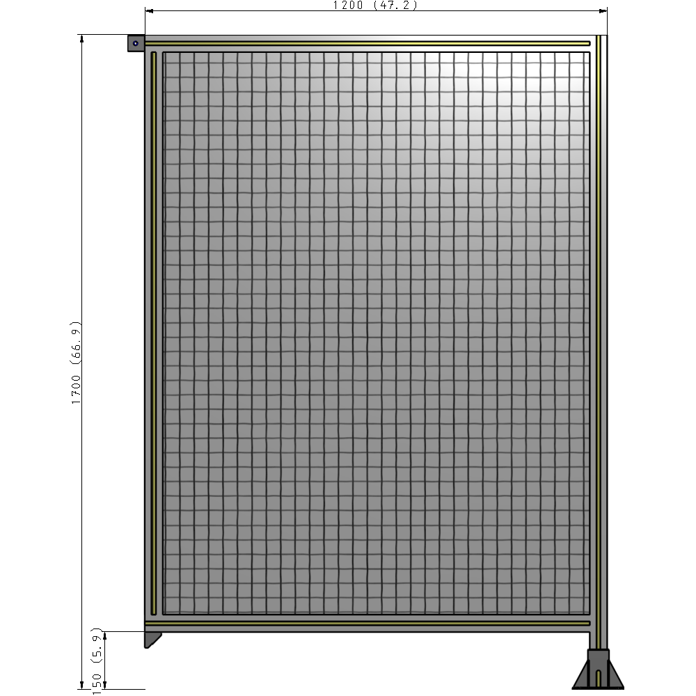 A2-1700-1200-0150-TYMFA GUARDING PANEL 1700MM TALL X 1200MM WIDE 1'' MESH