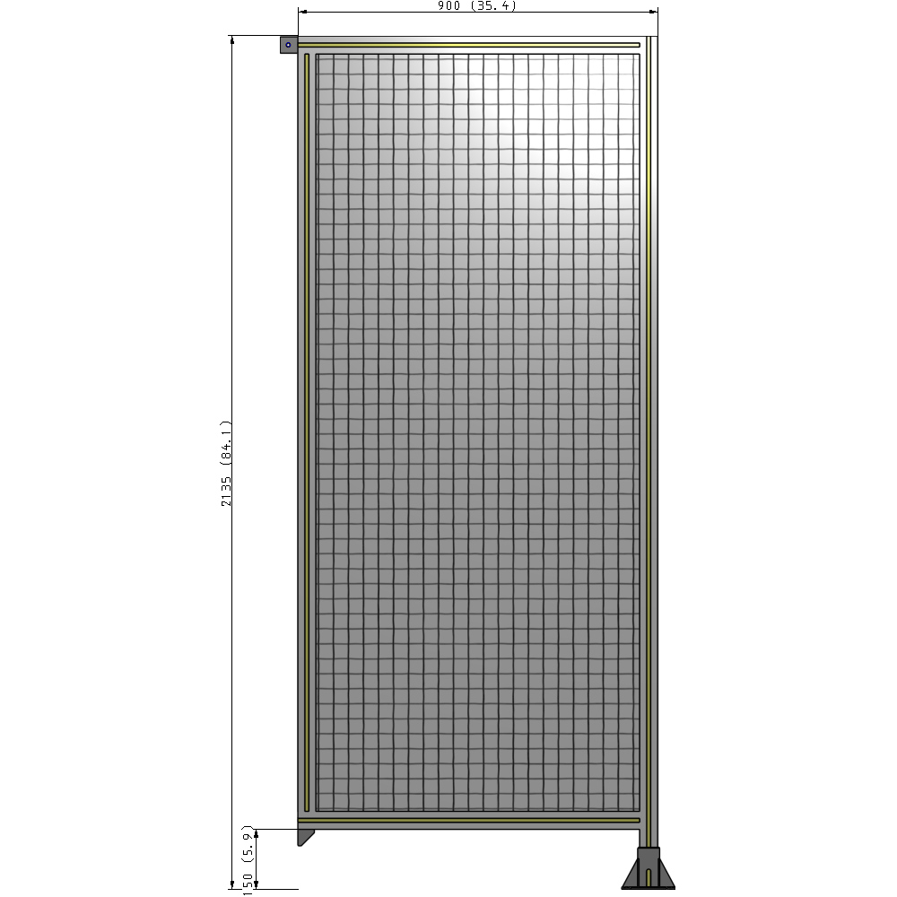 A2-2135-0900-0150-TYMFA GUARDING PANEL 2135MM TALL X 900MM WIDE 1'' MESH