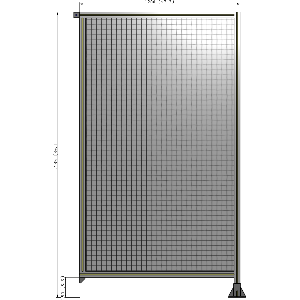 A2-2135-1200-0150-TYMFK GUARDING PANEL 2135MM TALL X 1200MM WIDE 1'' MESH