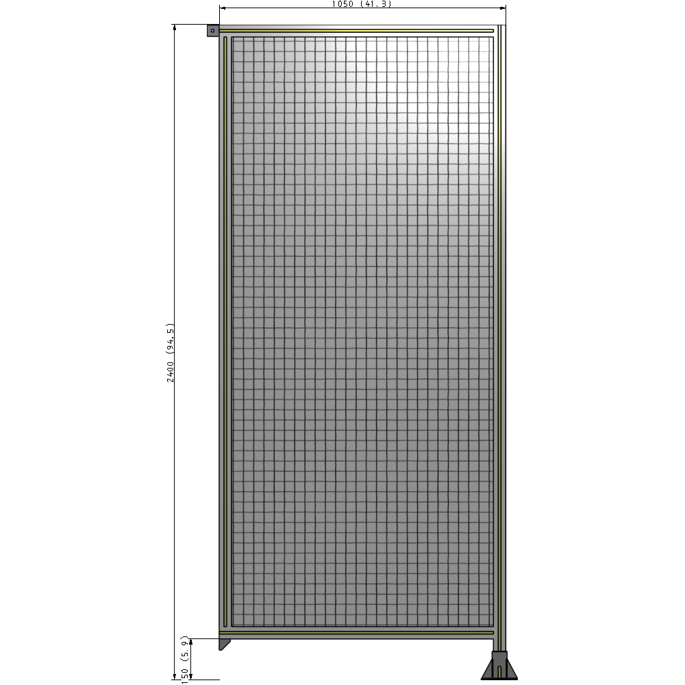 A2-2400-1050-0150-TYMFK GUARDING PANEL 2400MM TALL X 1050MM WIDE 1'' MESH