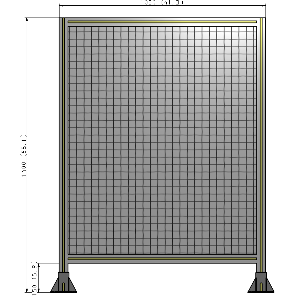 A3-1400-1050-0150-ZYMFA GUARDING PANEL 1400MM TALL X 1050MM WIDE 1'' MESH