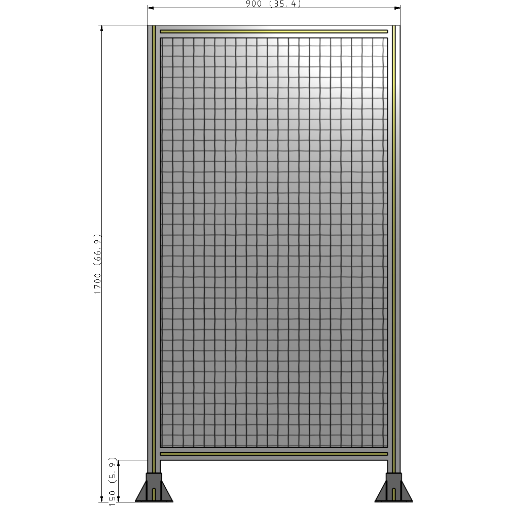 A3-1700-0900-0150-ZYMFA GUARDING PANEL 1700MM TALL X 900MM WIDE 1'' MESH