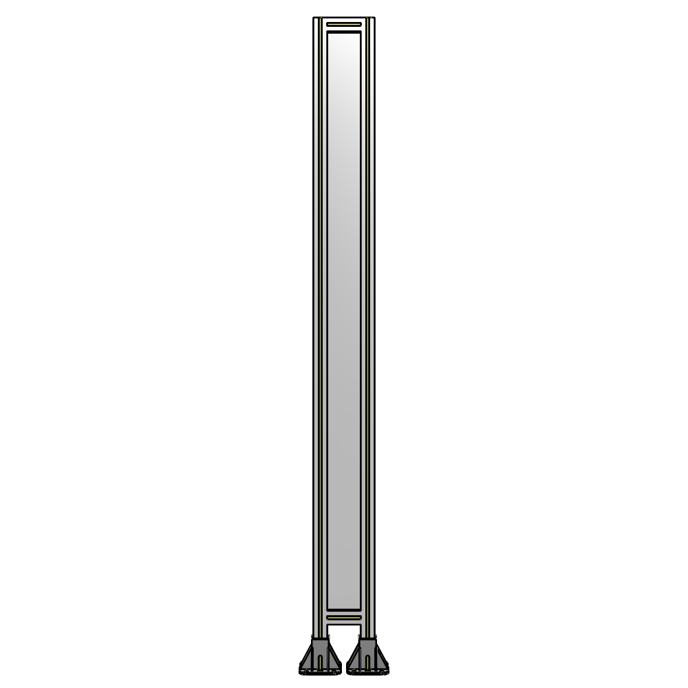 A3-2135-0200-0150-ZYPFK GUARDING PANEL 2135MM TALL X 200MM WIDE 1/4'' POLYCARBONATE