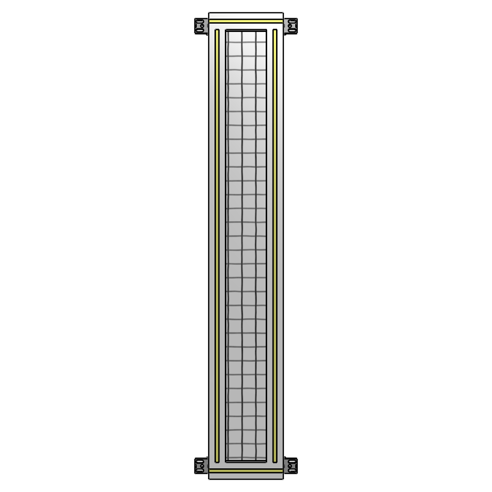 A4-1400-0200-0150-HYMZK GUARDING PANEL 1400MM TALL X 200MM WIDE 1'' MESH