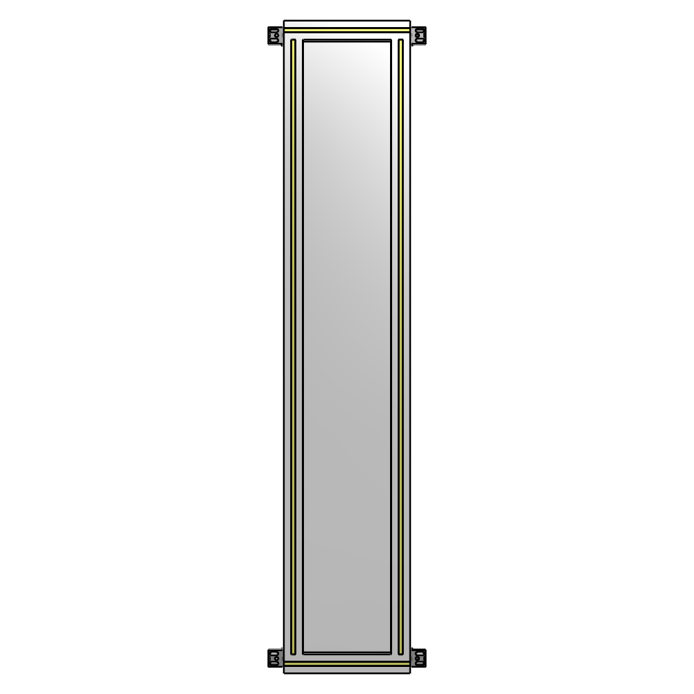 A4-1700-0300-0150-HYPZK GUARDING PANEL 1700MM TALL X 300MM WIDE 1/4'' POLYCARBONATE