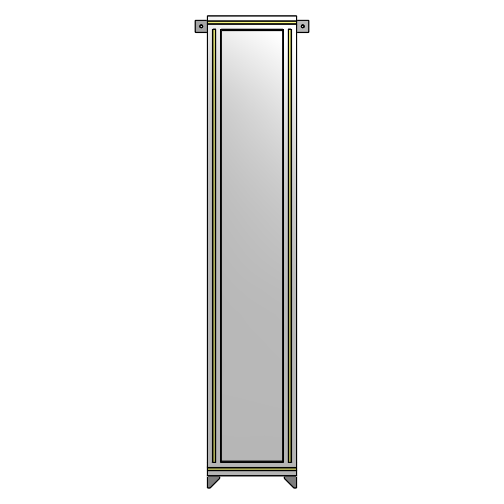 A4-1700-0300-0150-TYPZK GUARDING PANEL 1700MM TALL X 300MM WIDE 1/4'' POLYCARBONATE