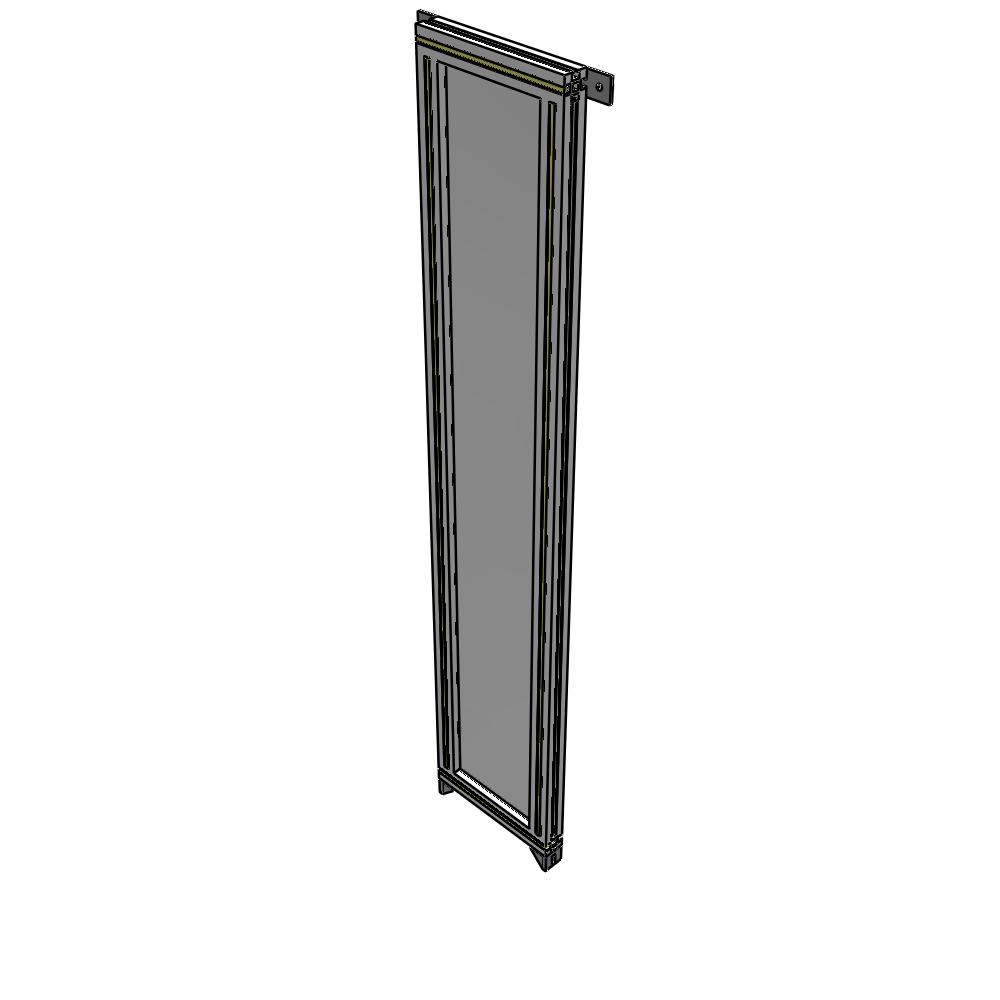 A4-1700-0300-0150-TYPZK GUARDING PANEL 1700MM TALL X 300MM WIDE 1/4'' POLYCARBONATE