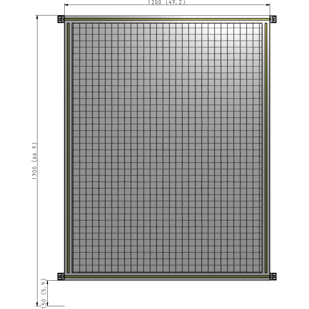 A4-1700-1200-0150-HYMZA GUARDING PANEL 1700MM TALL X 1200MM WIDE 1'' MESH
