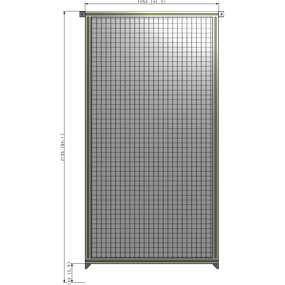 A4-2135-1050-0150-TYMZA GUARDING PANEL 2135MM TALL X 1050MM WIDE 1'' MESH