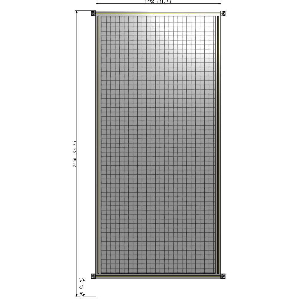 A4-2400-1050-0150-HYMZK GUARDING PANEL 2400MM TALL X 1050MM WIDE 1'' MESH