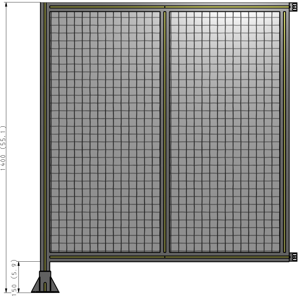 B1-1400-1200-0150-HYMFA GUARDING PANEL 1400MM TALL X 1200MM WIDE 1'' MESH