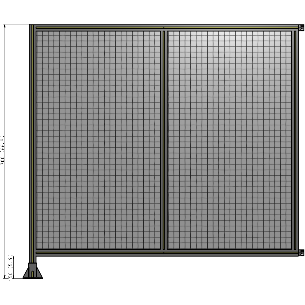 B1-1700-1800-0150-HYMFA GUARDING PANEL 1700MM TALL X 1800MM WIDE 1'' MESH