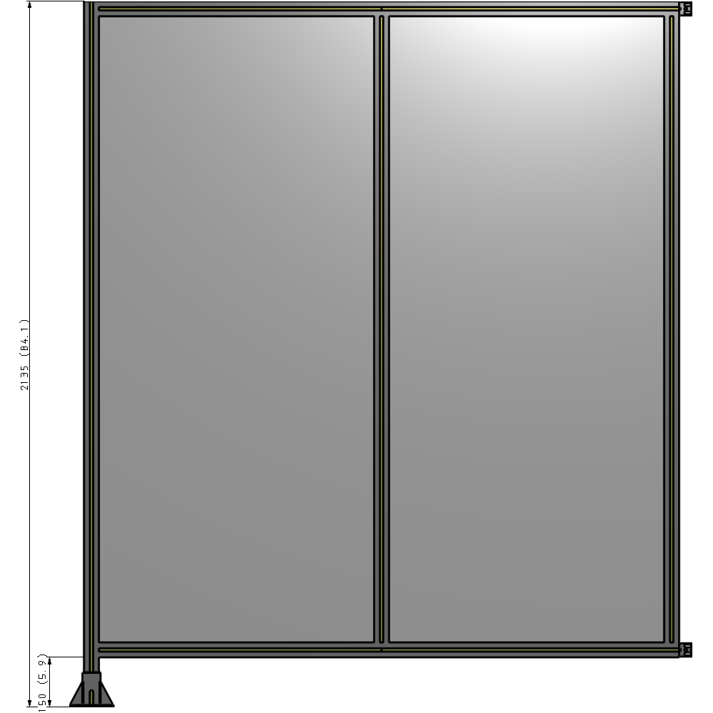 B1-2135-1800-0150-HYPFA GUARDING PANEL 2135MM TALL X 1800MM WIDE 1/4'' POLYCARBONATE