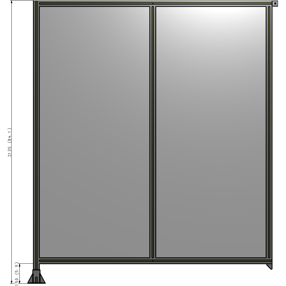 B1-2135-1800-0150-TYPFA GUARDING PANEL 2135MM TALL X 1800MM WIDE 1/4'' POLYCARBONATE