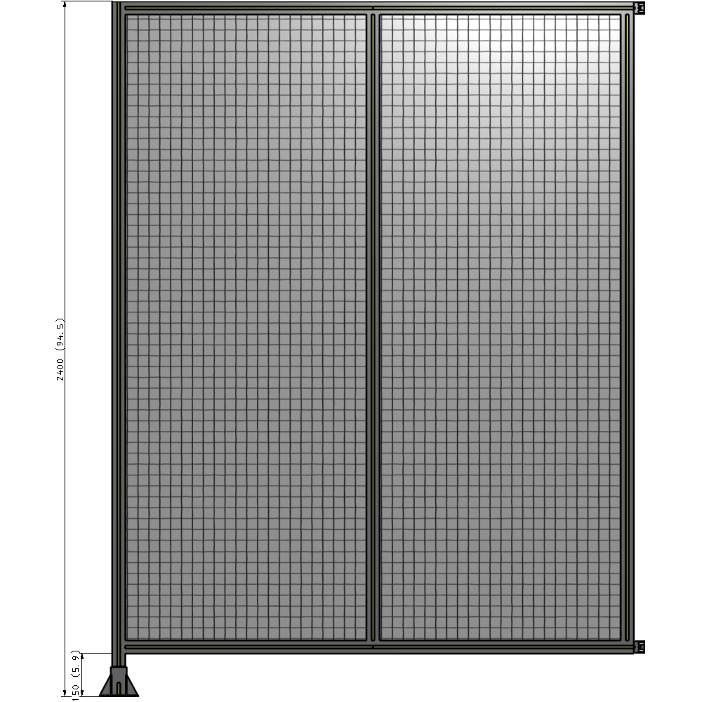 B1-2400-1800-0150-HYMFK GUARDING PANEL 2400MM TALL X 1800MM WIDE 1'' MESH
