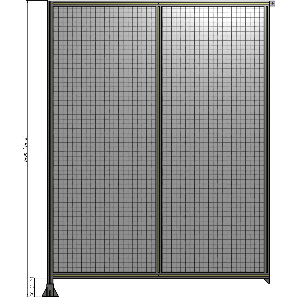 B1-2400-1800-0150-TYMFK GUARDING PANEL 2400MM TALL X 1800MM WIDE 1'' MESH