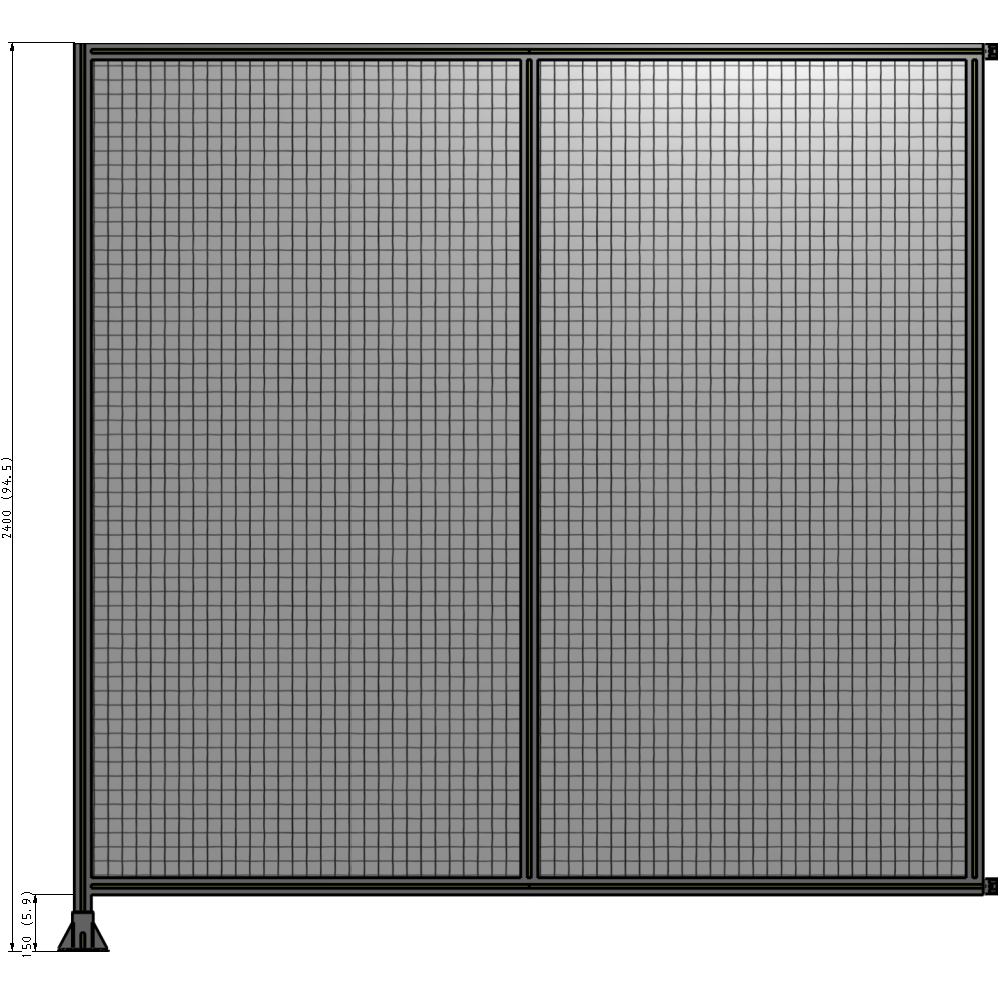 B1-2400-2400-0150-HYMFK GUARDING PANEL 2400MM TALL X 2400MM WIDE 1'' MESH