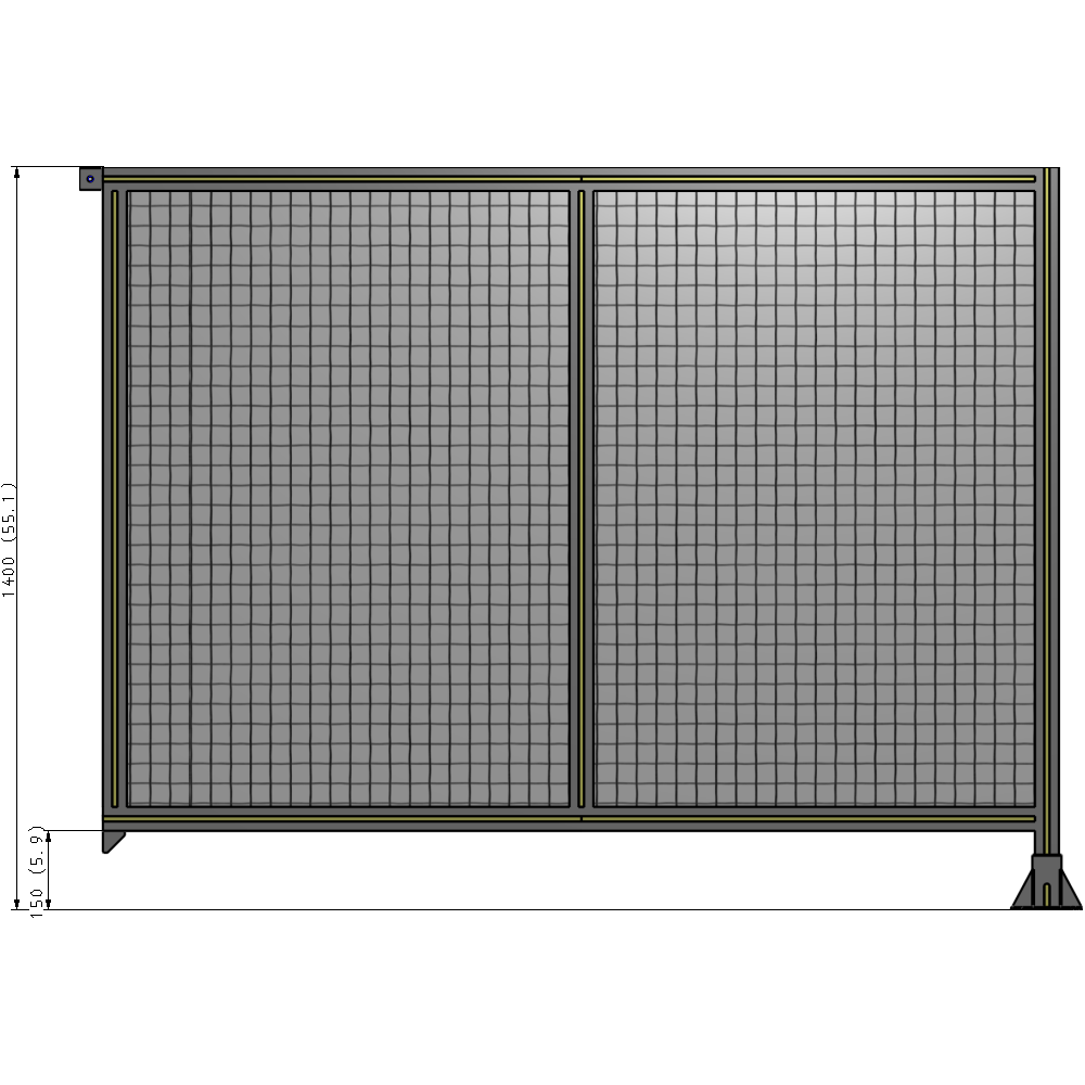 B2-1400-1800-0150-TYMFA GUARDING PANEL 1400MM TALL X 1800MM WIDE 1'' MESH