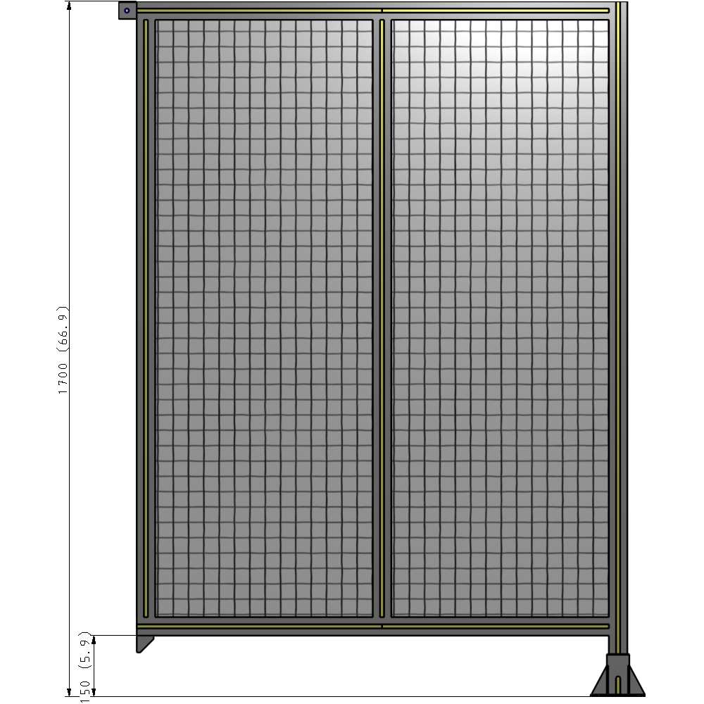B2-1700-1200-0150-TYMFK GUARDING PANEL 1700MM TALL X 1200MM WIDE 1'' MESH