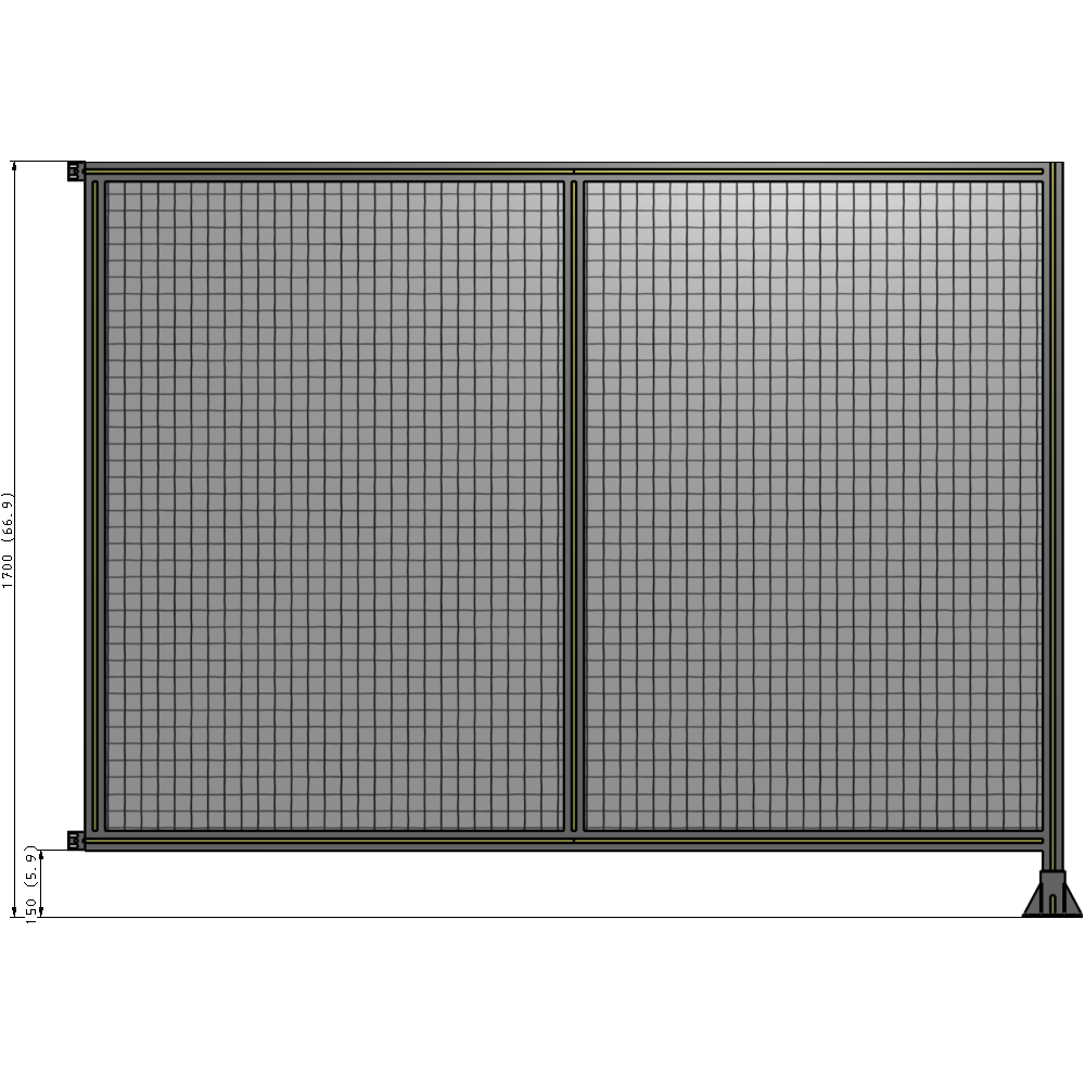 B2-1700-2200-0150-HYMFK GUARDING PANEL 1700MM TALL X 2200MM WIDE 1'' MESH