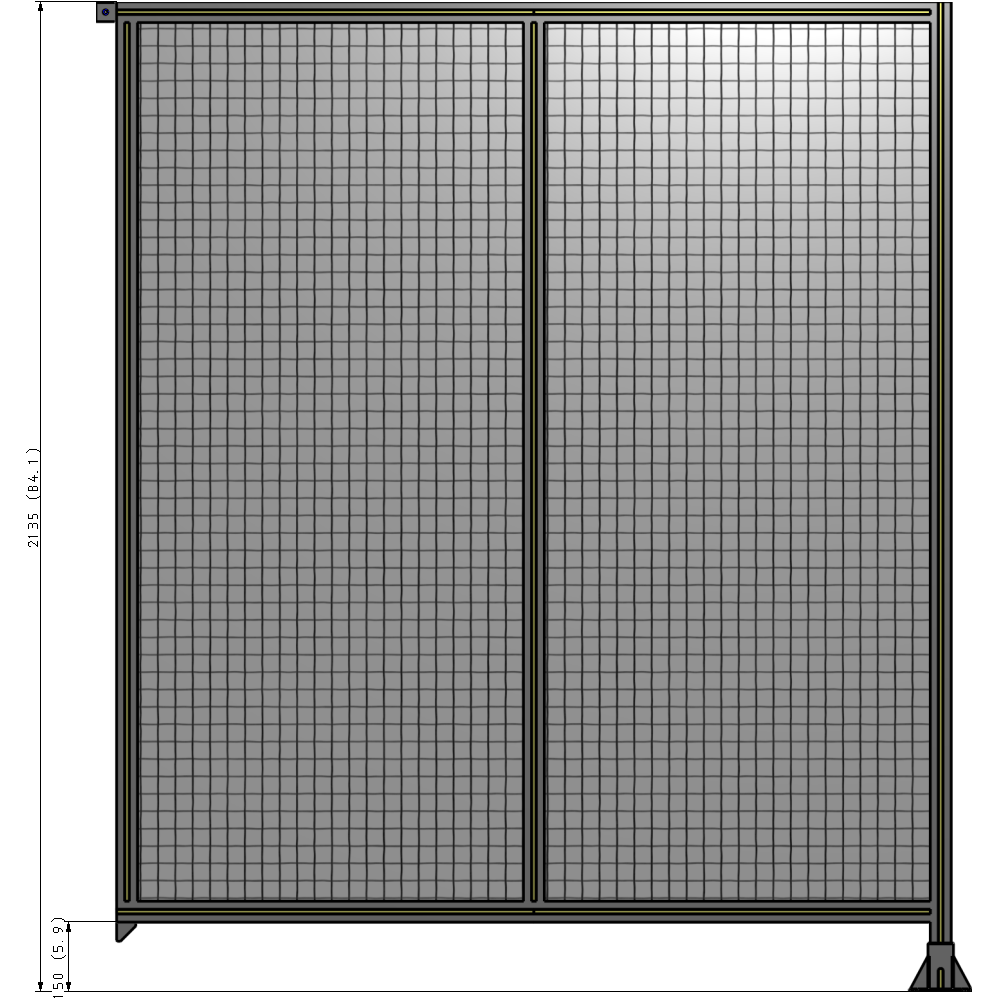 B2-2135-1800-0150-TYMFA GUARDING PANEL 2135MM TALL X 1800MM WIDE 1'' MESH