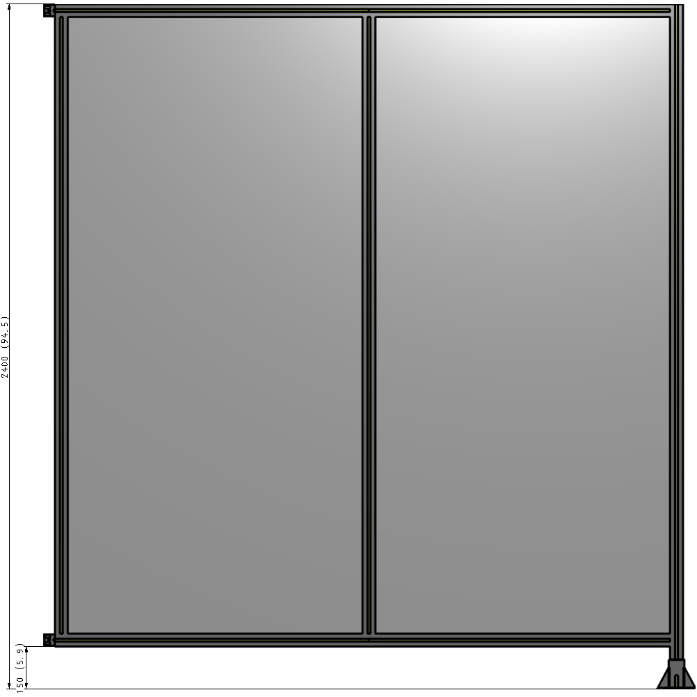 B2-2400-2200-0150-HYPFA GUARDING PANEL 2400MM TALL X 2200MM WIDE 1/4'' POLYCARBONATE