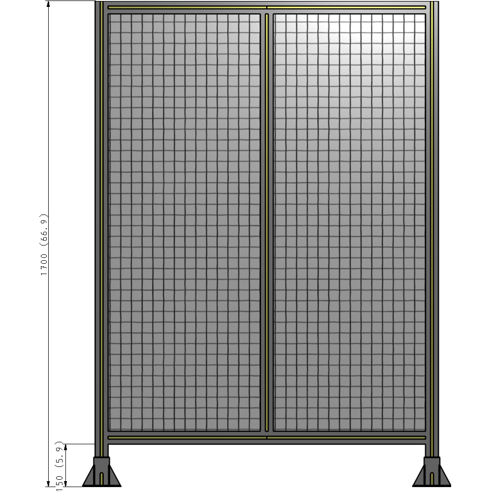 B3-1700-1200-0150-ZYMFA GUARDING PANEL 1700MM TALL X 1200MM WIDE 1'' MESH