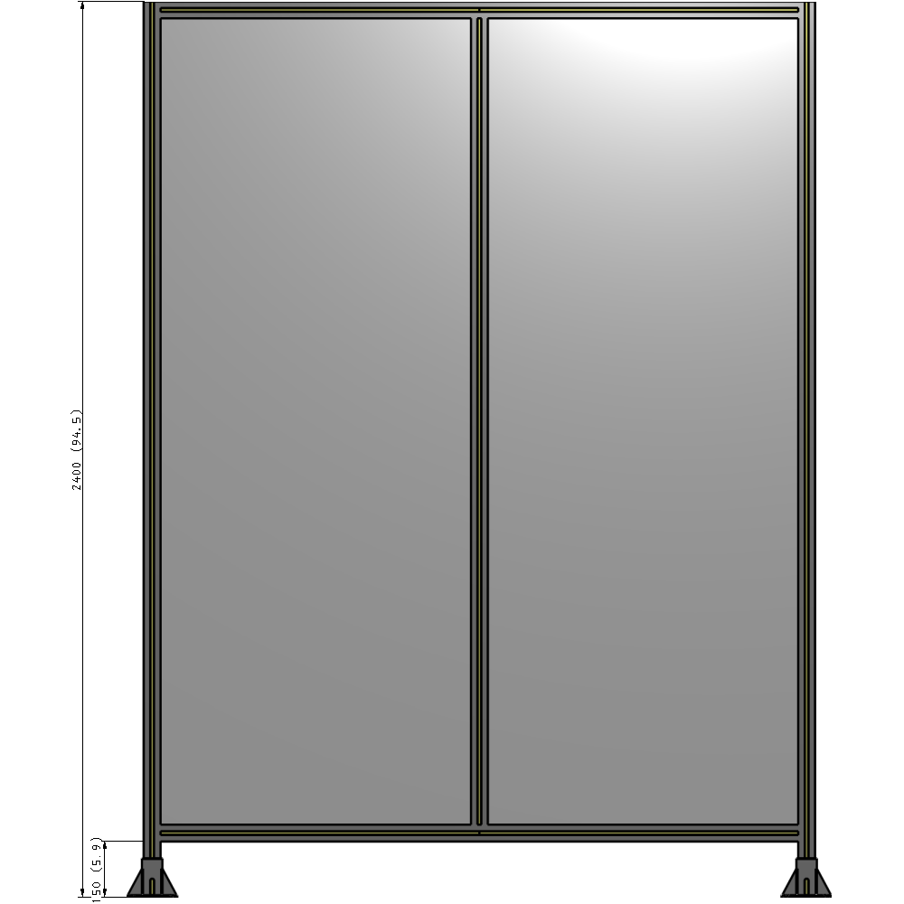 B3-2400-1800-0150-ZYPFK GUARDING PANEL 2400MM TALL X 1800MM WIDE 1/4'' POLYCARBONATE