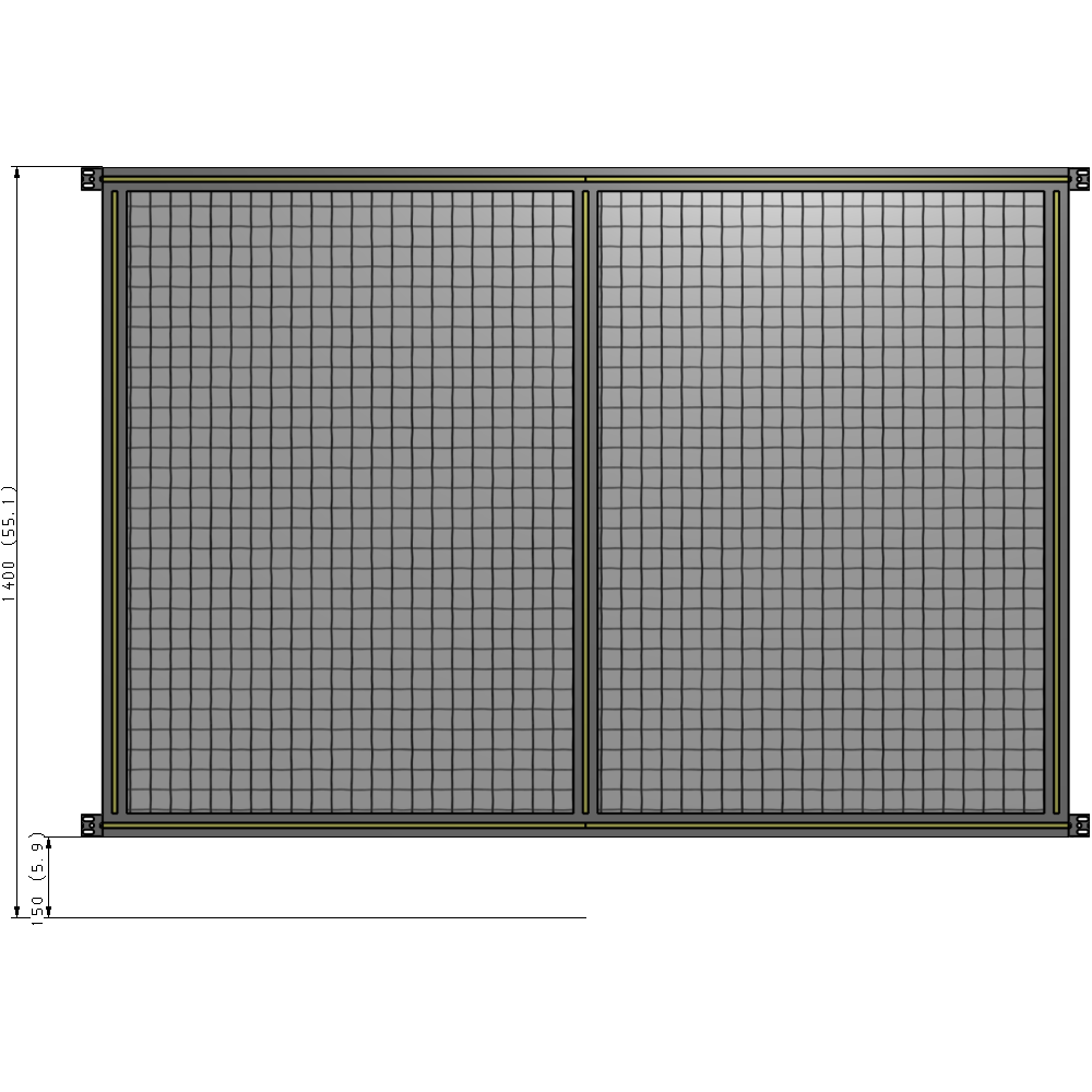 B4-1400-1800-0150-HYMZA GUARDING PANEL 1400MM TALL X 1800MM WIDE 1'' MESH