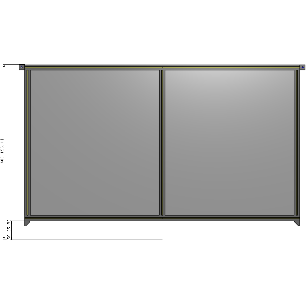 B4-1400-2200-0150-TYPZK GUARDING PANEL 1400MM TALL X 2200MM WIDE 1/4'' POLYCARBONATE