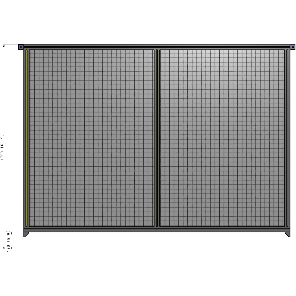 B4-1700-2200-0150-TYMZK GUARDING PANEL 1700MM TALL X 2200MM WIDE 1'' MESH