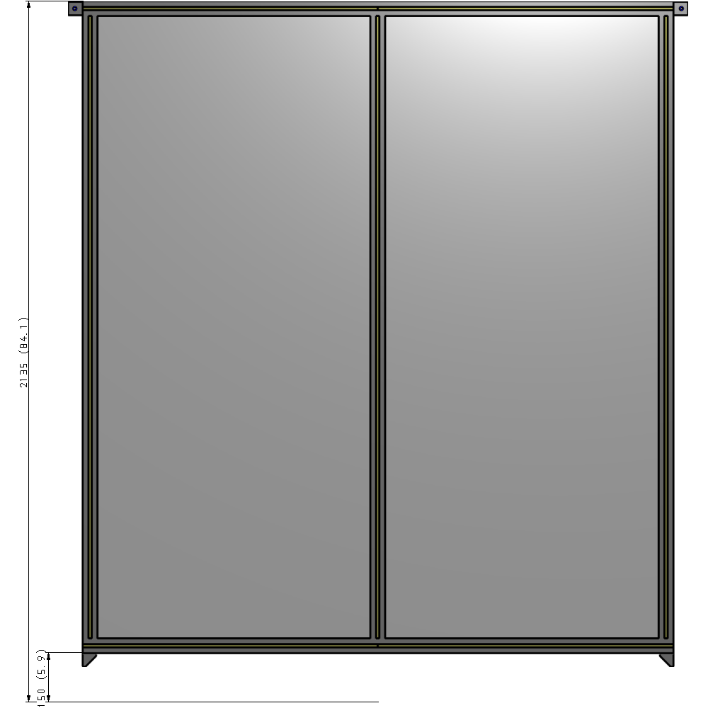 B4-2135-1800-0150-TYPZA GUARDING PANEL 2135MM TALL X 1800MM WIDE 1/4'' POLYCARBONATE