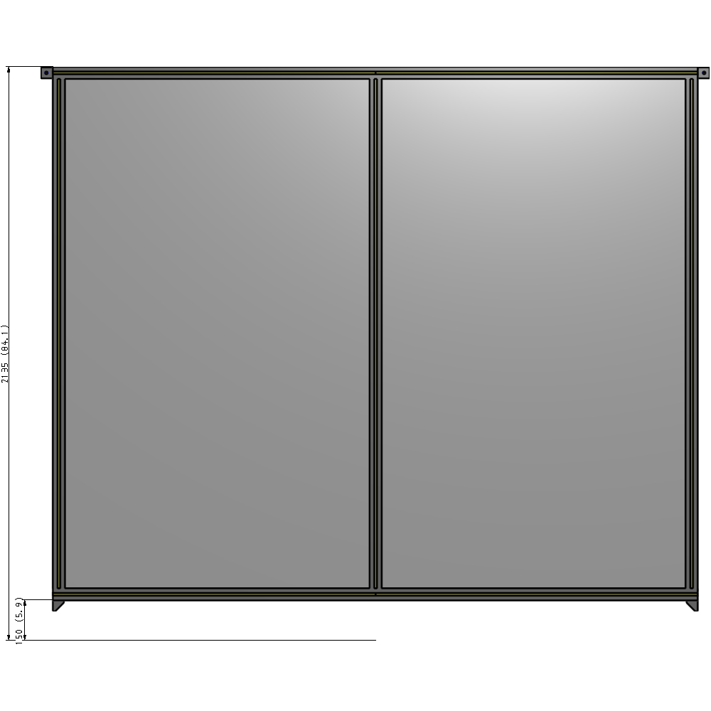 B4-2135-2400-0150-TYPZA GUARDING PANEL 2135MM TALL X 2400MM WIDE 1/4'' POLYCARBONATE