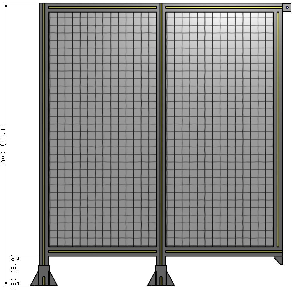 B5-1400-1200-0150-TYMFK GUARDING PANEL 1400MM TALL X 1200MM WIDE 1'' MESH